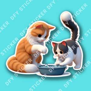 DFY Cute Kitty Stickers