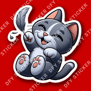 DFY Cute Kitty Stickers