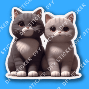 DFY Cute Kitty Stickers