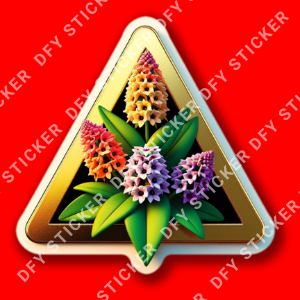 DFY Gold Triangle Floral Stickers