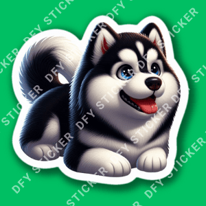 DFY Husky Dog Stickers