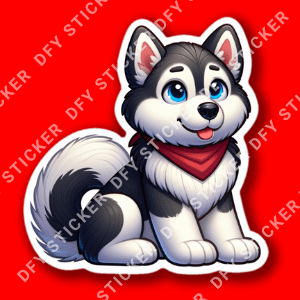 DFY Husky Dog Stickers