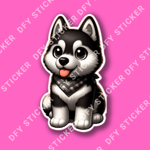 DFY Husky Dog Stickers
