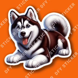 DFY Husky Dog Stickers