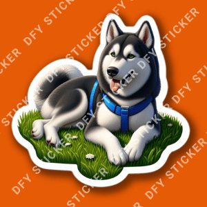 DFY Husky Dog Stickers