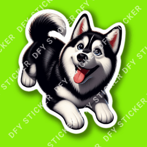 DFY Husky Dog Stickers