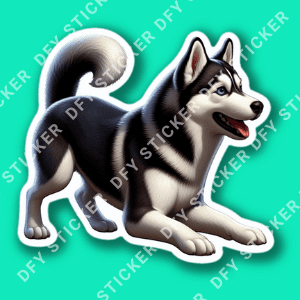 DFY Husky Dog Stickers