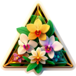 Triangle Floral Stickers