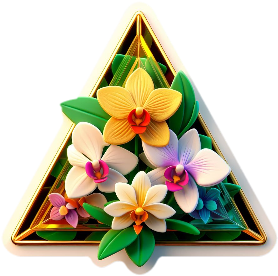 Triangle Floral Stickers
